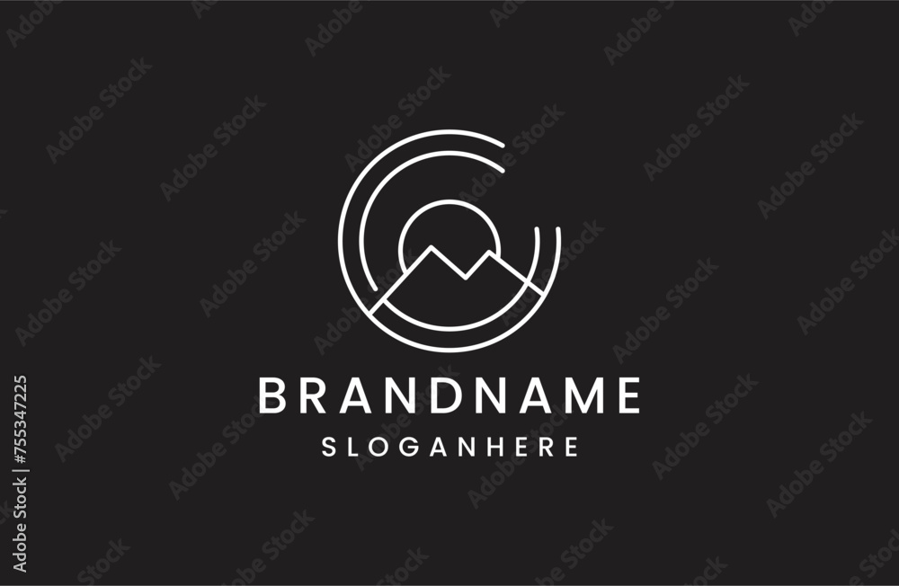 Letter mc or mountain logo template vector illustration design Letter mc or mountain logo template vector illustration design