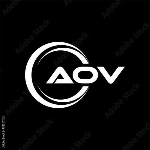 AOV Letter Logo Design, Inspiration for a Unique Identity. Modern Elegance and Creative Design. Watermark Your Success with the Striking this Logo. photo
