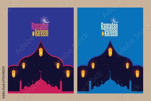 Ramadan colorful iftar party poster design template - Clean ramadan poster