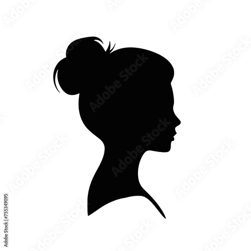 beauty girl illustration isolated on clear background, idea for business cards, templates, web, brochure, posters, postcards, salon