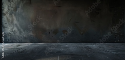 Dark Grunge Textured Wall and Floor Background