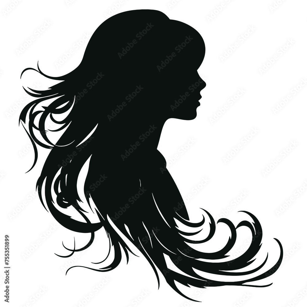 female face silhouette or icon. woman avatar profile. Unknown or anonymous famale. Vector illustration. female face silhouette or icon. woman avatar profile. Unknown or anonymous famale. Vector illustration.