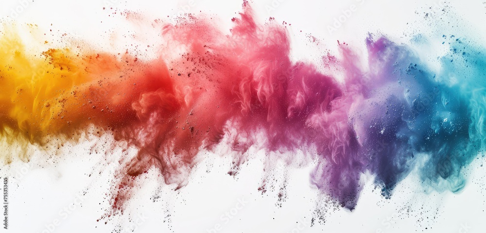 Vibrant Colored Powder Burst In Motion