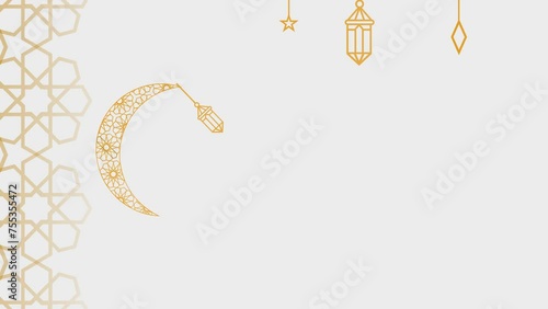 Animated Ramadhan background, Animated Eid al-Fitr background, Animated Islamic new year background greeting card photo