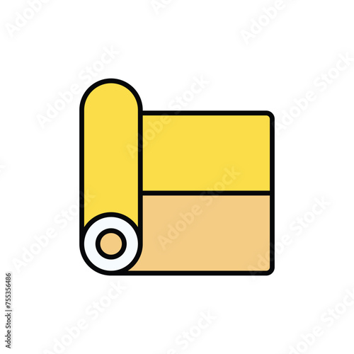 Yoga Mat icon design with white background stock illustration