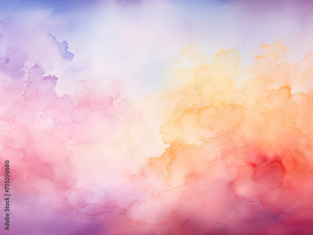 Multicolored painted watercolor texture background