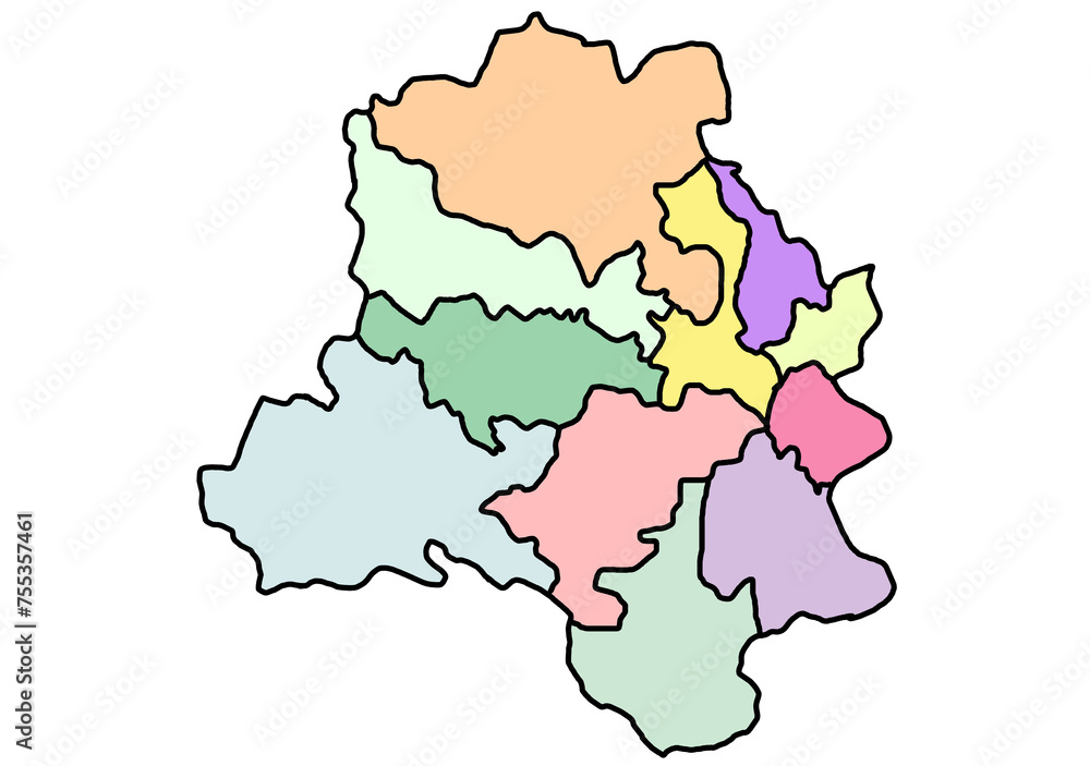map of Delhi is a state and capital of India and his colourful districts