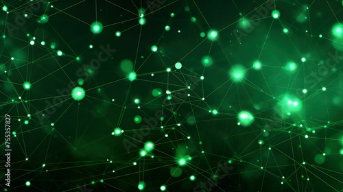 Abstract technology background with network connection lines and dots. 3d rendering
