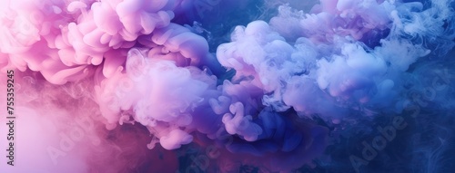 Vibrant Pink and Blue Smoke Clouds Background