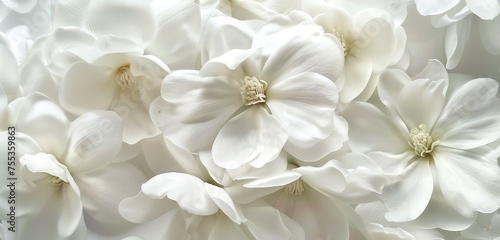 Elegant White Flowers Background for Serene Designs