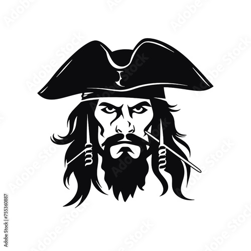 Pirate Silhouette Mascot 