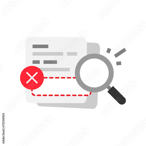 search not found. no result, data or information not available concept illustration flat design vector. simple modern graphic element for empty state ui, infographic, icon