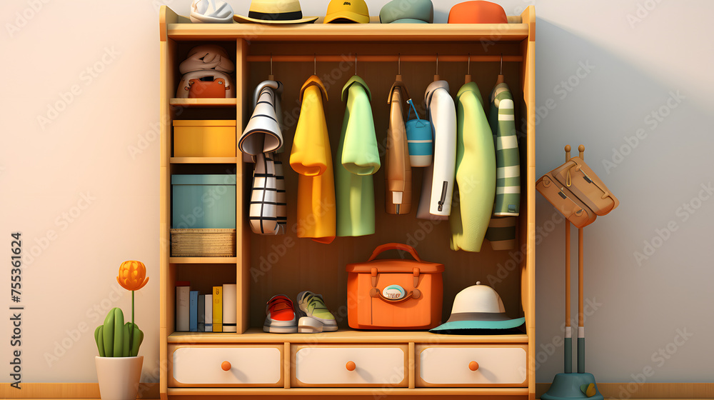 Wardrobe 3d rendering Wardrobe 3d rendering