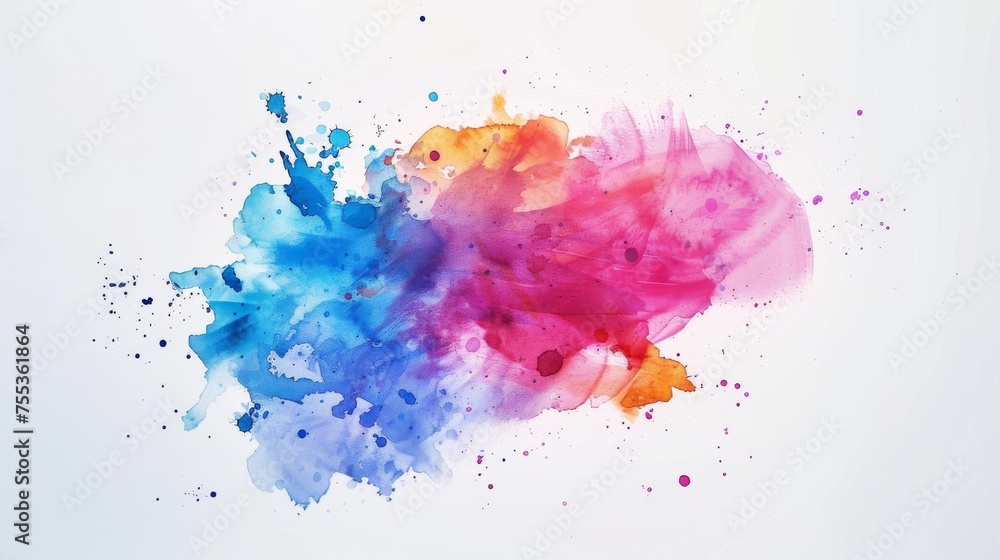 Water color splash on white background