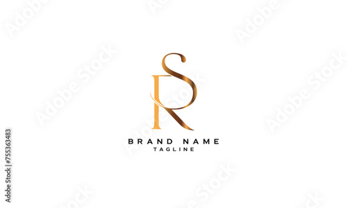 RS, SR, Abstract initial monogram letter alphabet logo design