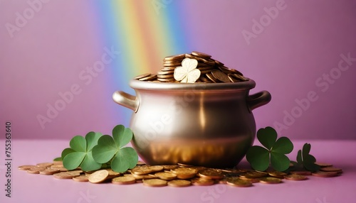 Pot of gold coins photo