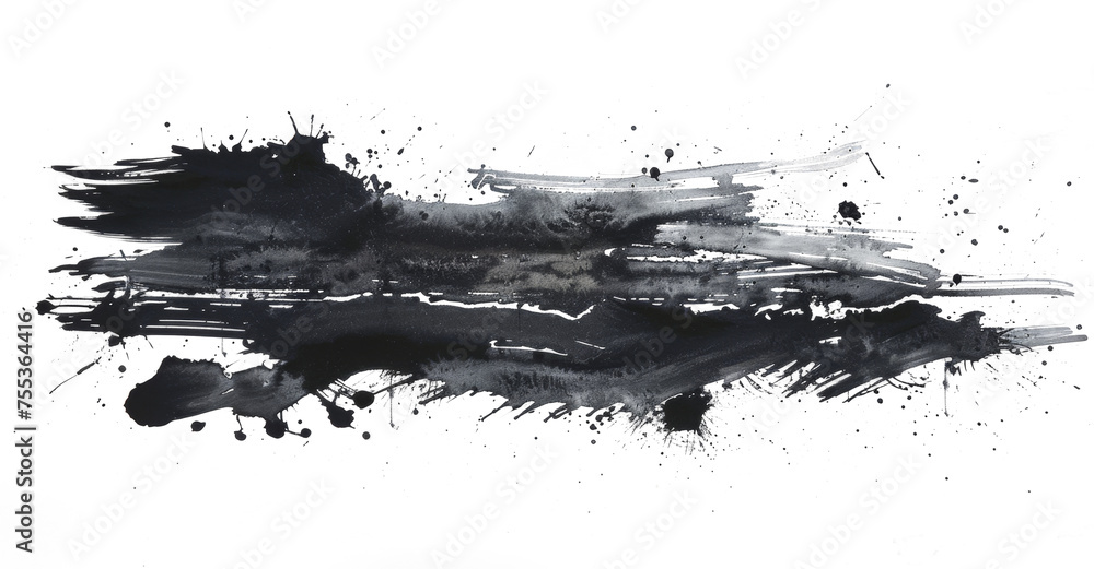 Naklejka premium Abstract Watercolor Paint Splatter on Transparency