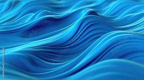 Abstract blue background with smooth lines in it, 3d render