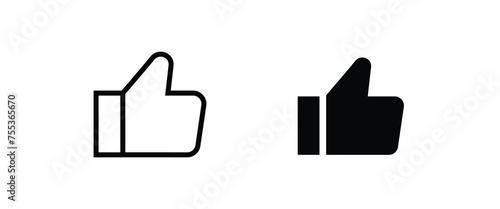thumps up like outline vector icon, Thumb Up Icon line icons set, editable stroke isolated on white, linear vector outline illustration, symbol logo design style