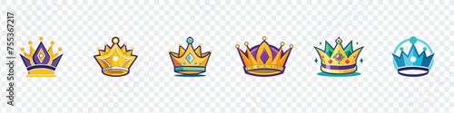 Crown Icon, Crown icon set. Collection of crown silhouette. Set of Crowns, Crown icon set. crown vector icon