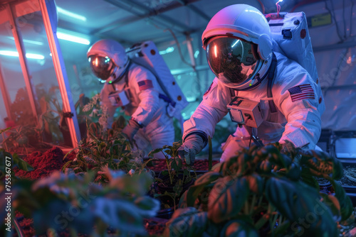 Astronauts operate on alien planets