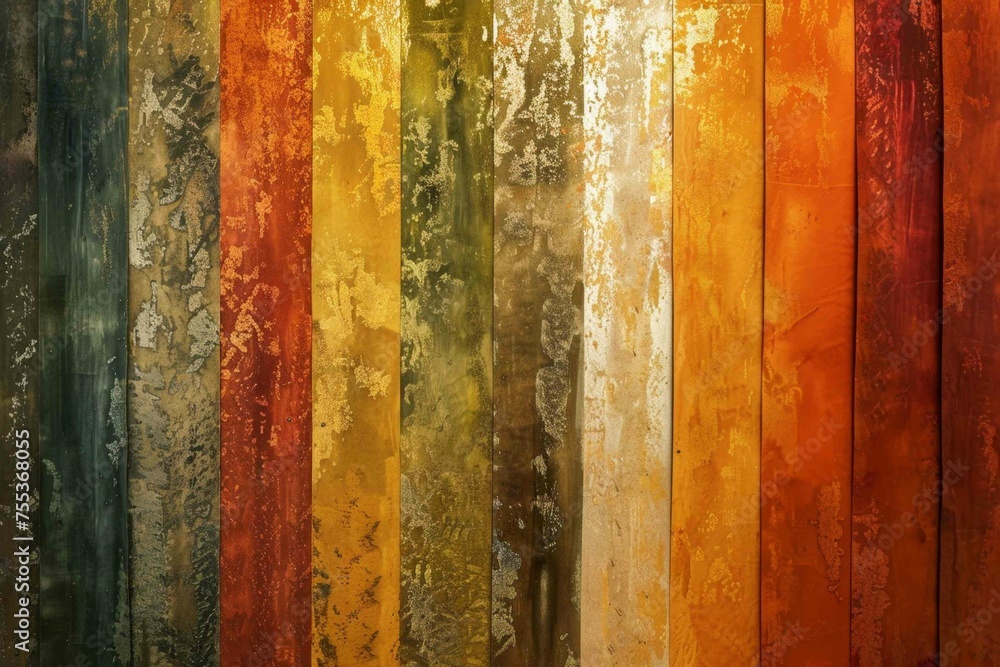 A composition of alternating vertical stripes in earth tones, evoking the rhythm and balance of nature A composition of alternating vertical stripes in earth tones, evoking the rhythm and balance of nature