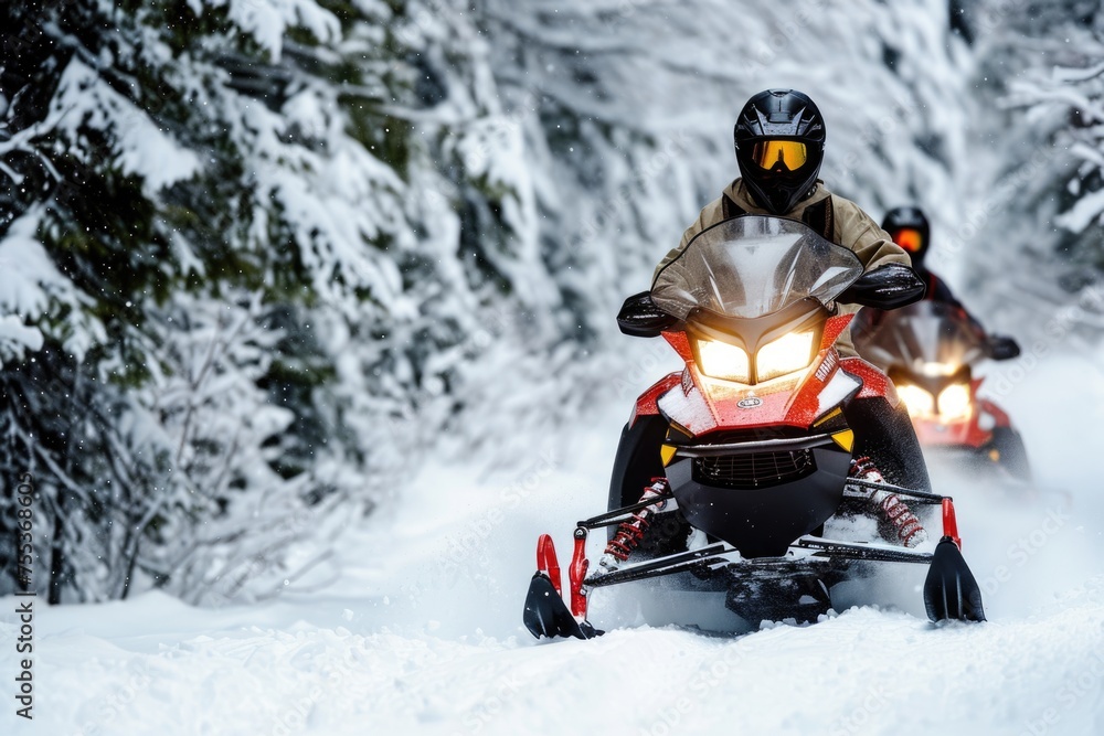Snowmobiling Through the Trails - An Exhilarating Winter Adventure