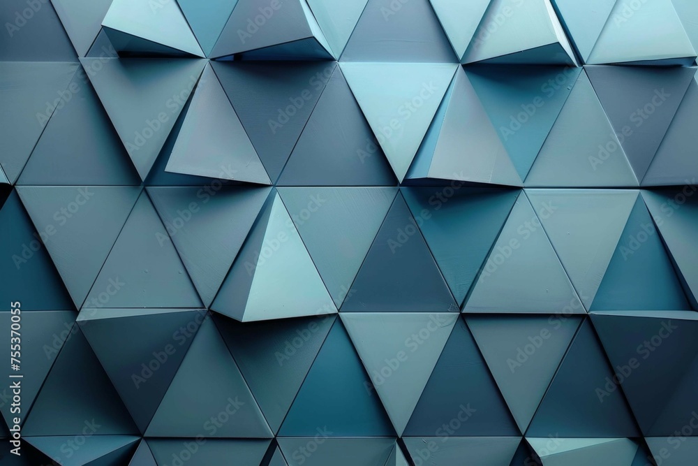 A series of overlapping triangles in varying shades of blue and gray, creating a sense of depth and movement A series of overlapping triangles in varying shades of blue and gray, creating a sense of depth and movement