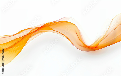 Abstract Swoosh in Minimalist Style Isolated on White Background.