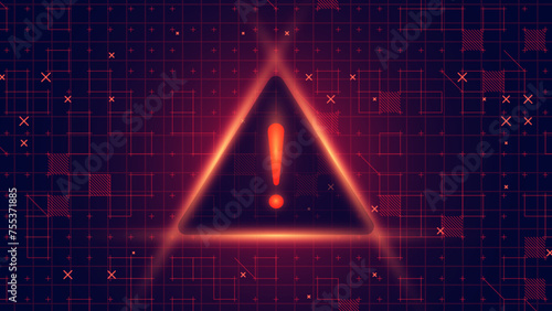 Access Denied. Hacker Interface Screen. High Tech UI Window. Hacking Sci-Fi HUD Warning. Vector Illustration.