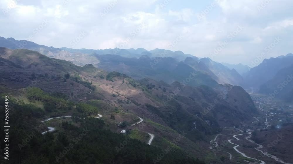 Mountain valley in the mountains of northern Vietnam Mountain valley in the mountains of northern Vietnam
