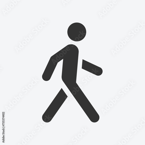 Walking man. Simple vector icon