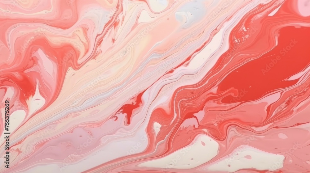 Abstract red background. Marbling texture design. Agate ripple pattern.