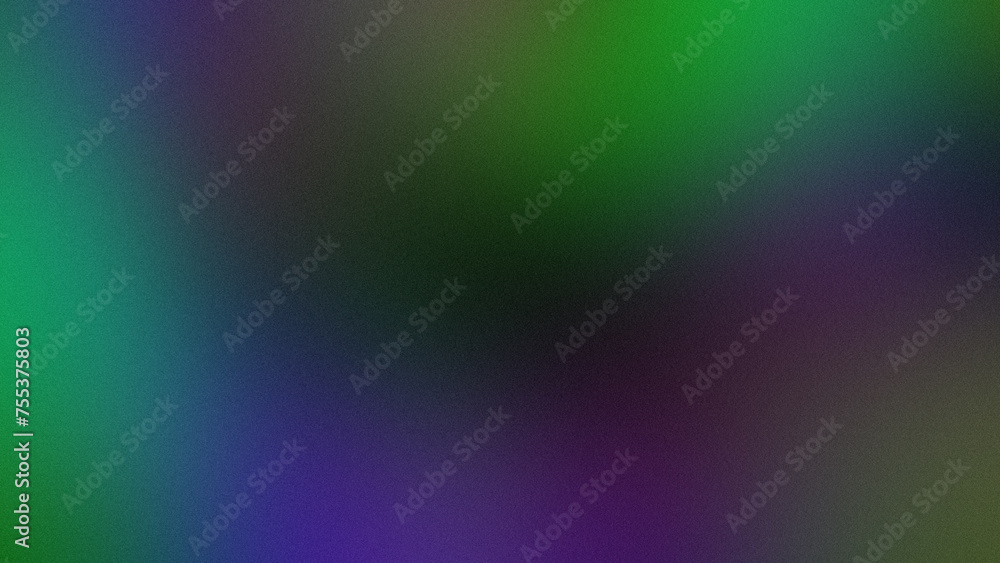 Blue, purple and green grainy gradient background, modern blurred color noise texture for your banner design
