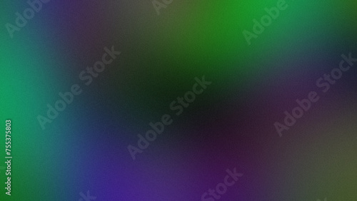 Blue, purple and green grainy gradient background, modern blurred color noise texture for your banner design