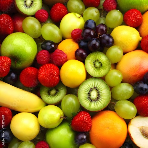 fruits on a black background