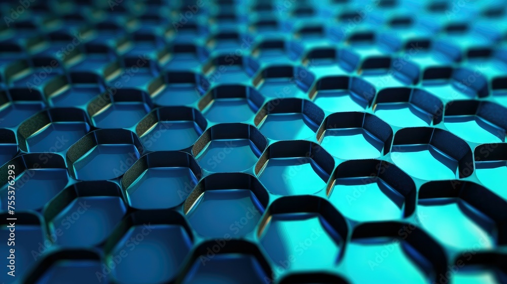 Blue hexagon background, 3d rendering. AI digital drawing. Blue hexagon background, 3d rendering. AI digital drawing.
