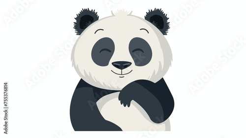 Fototapeta Naklejka Na Ścianę i Meble -  Cute panda animal winking flat vector 