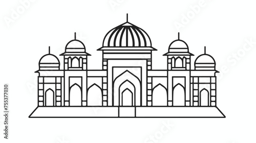 Ancient palace icon. Outline illustration of ancient