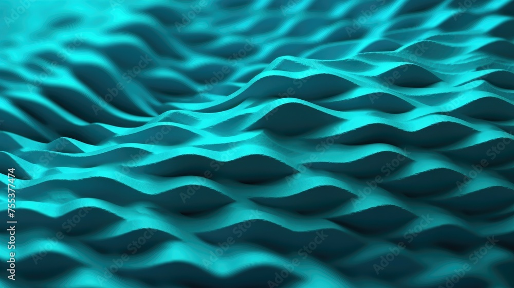 Obraz premium Blue wavy background. 3d rendering, 3d illustration.
