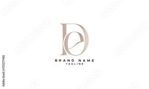 ED, DE, Abstract initial monogram letter alphabet logo design