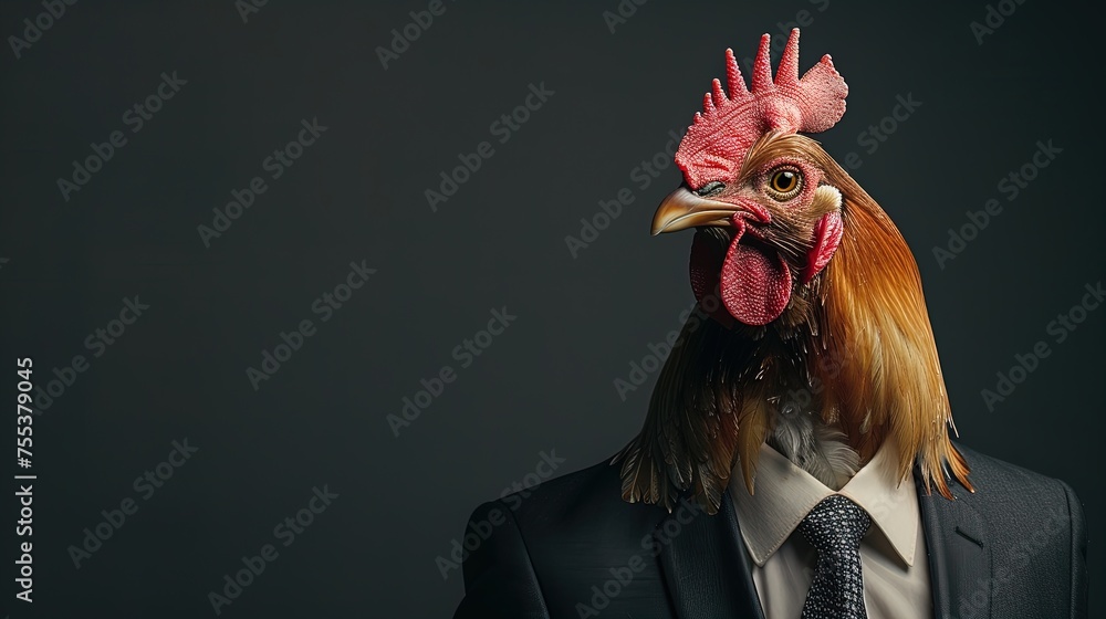 Cock-a-doodle-dapper: This chicken suits up for success!