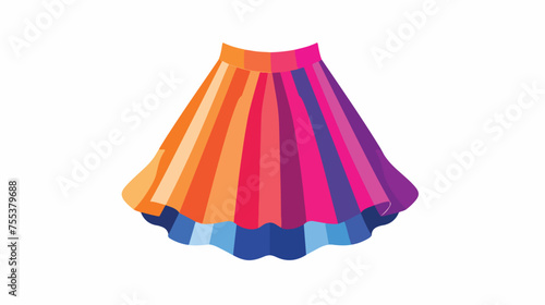 Bubble skirt color icon vector bubble skirt sign.