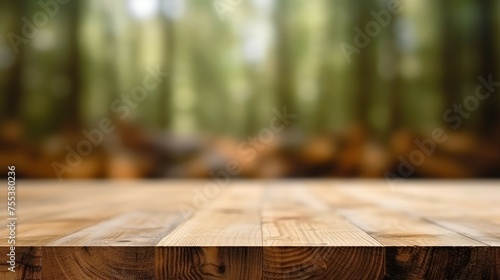Wood table top on blurred nature background with bokeh light ©  AKA-RA