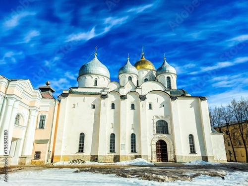 The Cathedral of St. Sophia, the Holy Wisdom of God in Veliky Novgorod, Russia