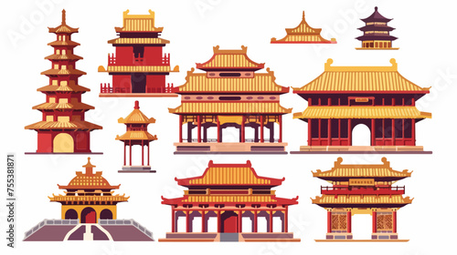 China flat vector isolated on white background 