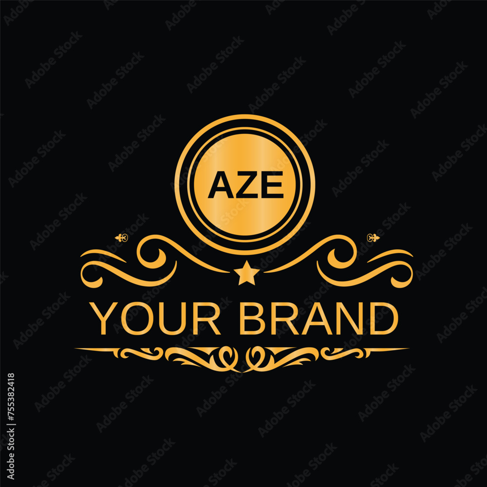 AZE initial letters unique logo design vector template for branding AZE initial letters unique logo design vector template for branding