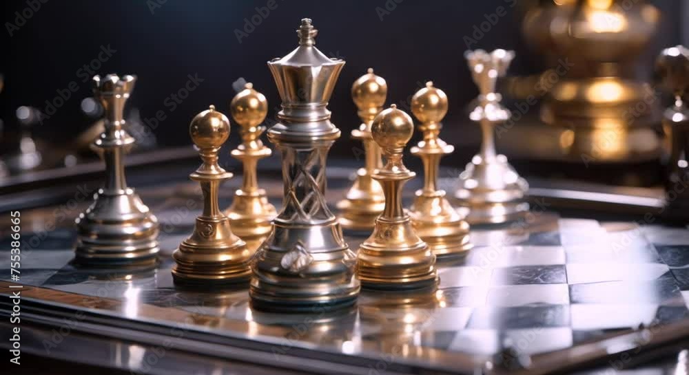 A chessboard with pieces made of gold and silver, symbolizing financial strategies A chessboard with pieces made of gold and silver, symbolizing financial strategies