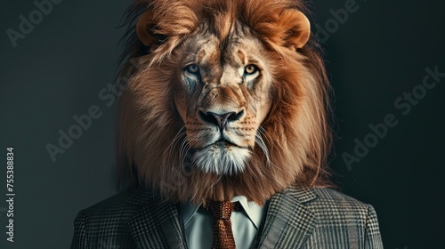 The mane event: This lion's sharp suit is roaring with style! © Alex