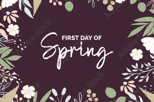 Bild auf Leinwand First day of Spring Holiday concept